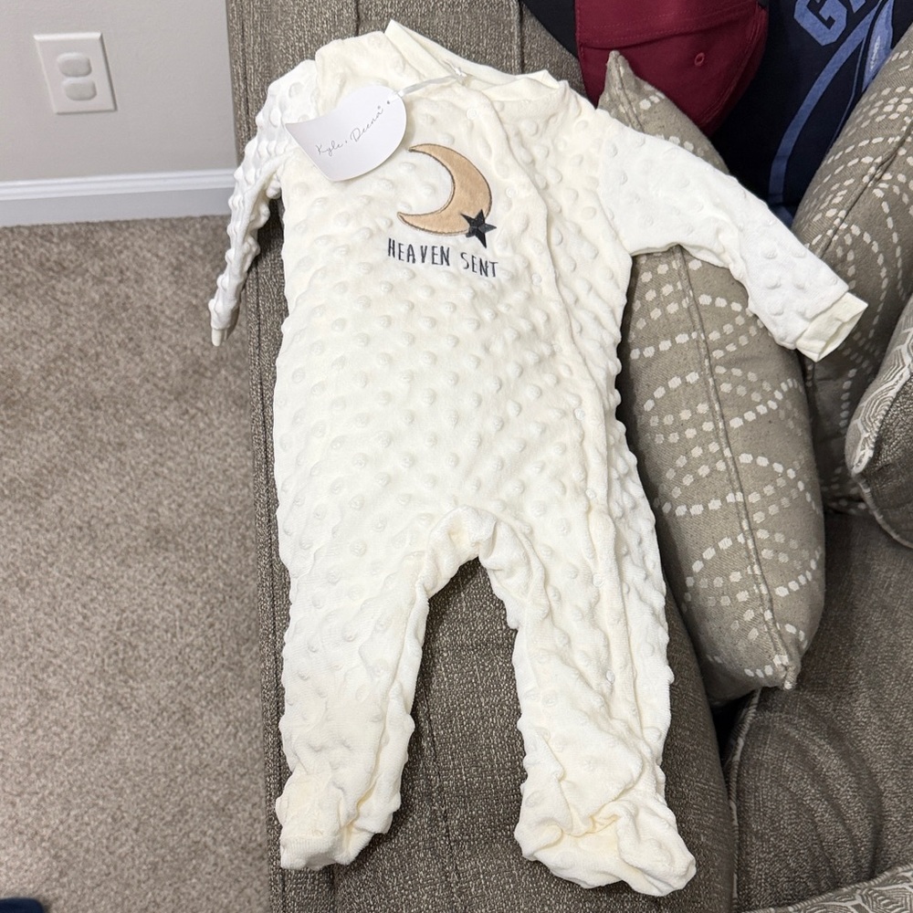 Cream Kids Footie Pajamas
